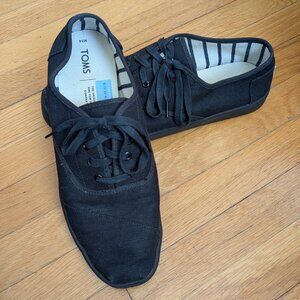 New Tom's Canvas Cordones All Back Lace Up Shoes Men US 14